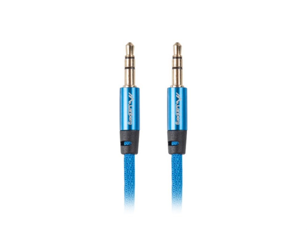 Cable de Audio Lanberg CA-MJMJ-10CU-0010-BL Estereo Jack 3.5mm Macho a Jack 3.5mm Macho 1m Azul