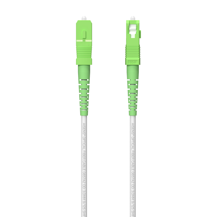 Cable de Fibra Óptica Aisens G657A2 3.0 9/125 SMF Simplex LSZH SC APC 100M