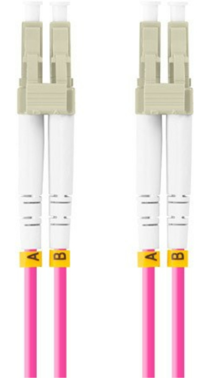 Cable de Fibra Óptica Lanberg 0.5 M Multi LC/UPC-LC/UPC Duplex OM4 50/125 LSZH VI