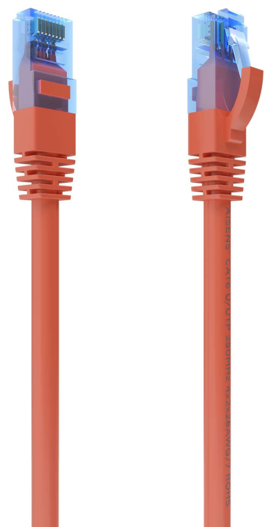 Cable de Red Aisens Latiguillo RJ45 Cat.6 UTP AWG26 Rojo 0.75m