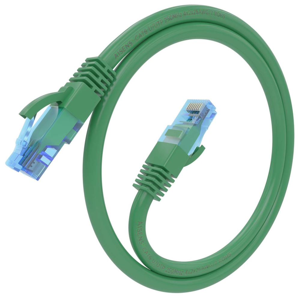 Cable de Red Aisens Latiguillo RJ45 UTP AWG26 Cat.6 CCA Verde 0.30m miniatura 2
