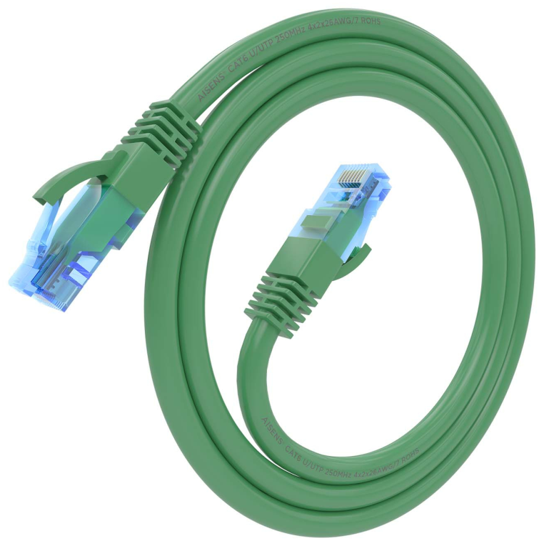 Cable de Red Aisens Latiguillo RJ45 UTP AWG26 Cat.6 CCA Verde 0.5m miniatura 2