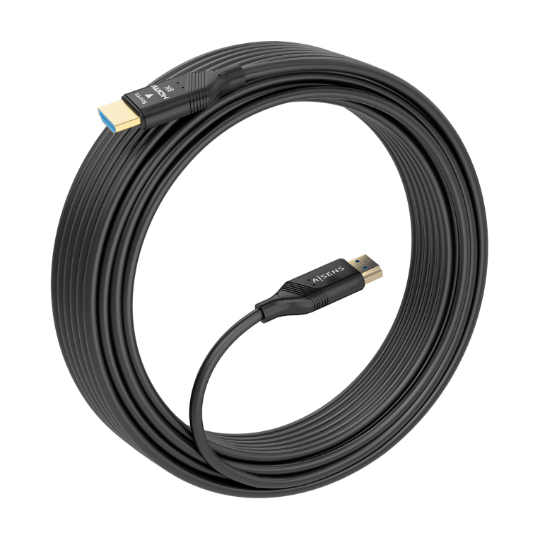 Cable Hdmi Aisens V2.1 Optico Activo AOC 8K60Hz 48Gbps A/M-A/M 15M Negro miniatura 3