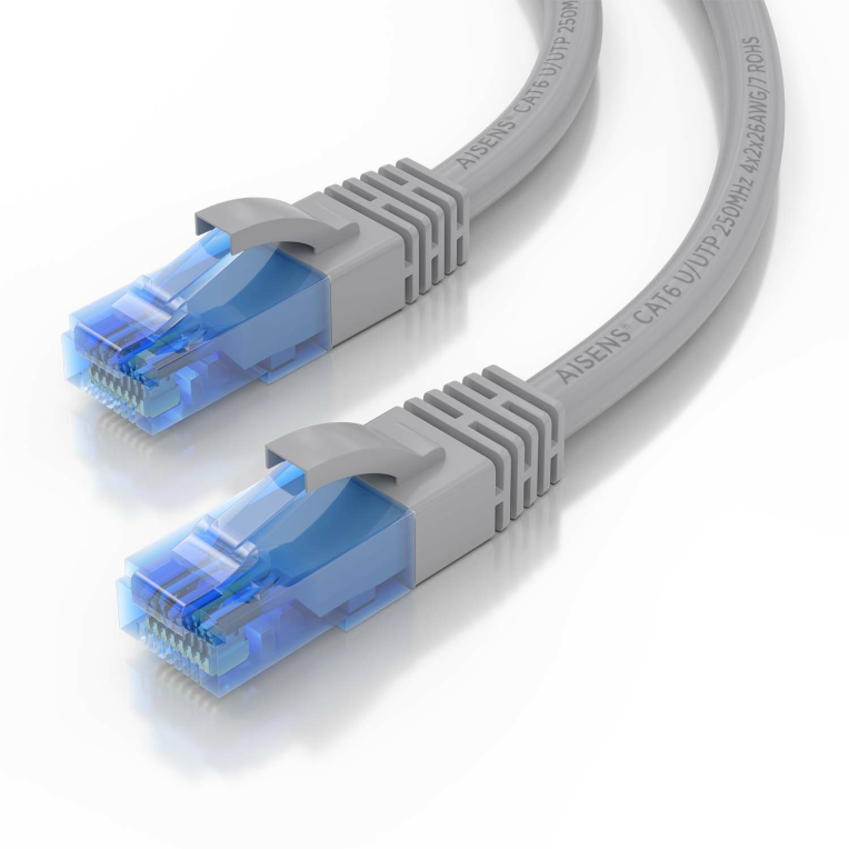 CABLE RED AISENS LATIGUILLO RJ45 CAT.6 UTP AWG26 CCA GRIS 1.0M miniatura 4