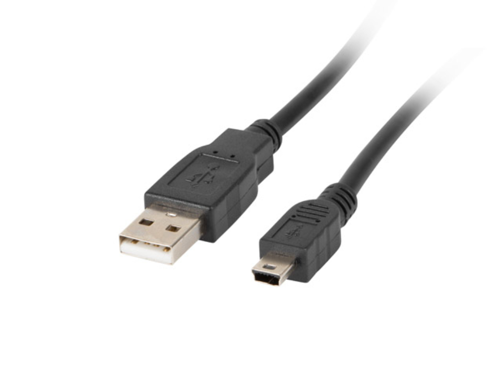 CABLE USB LANBERG 2.0 MACHO/MINI A USB-A MACHO 0.3M (CANON) NEGRO