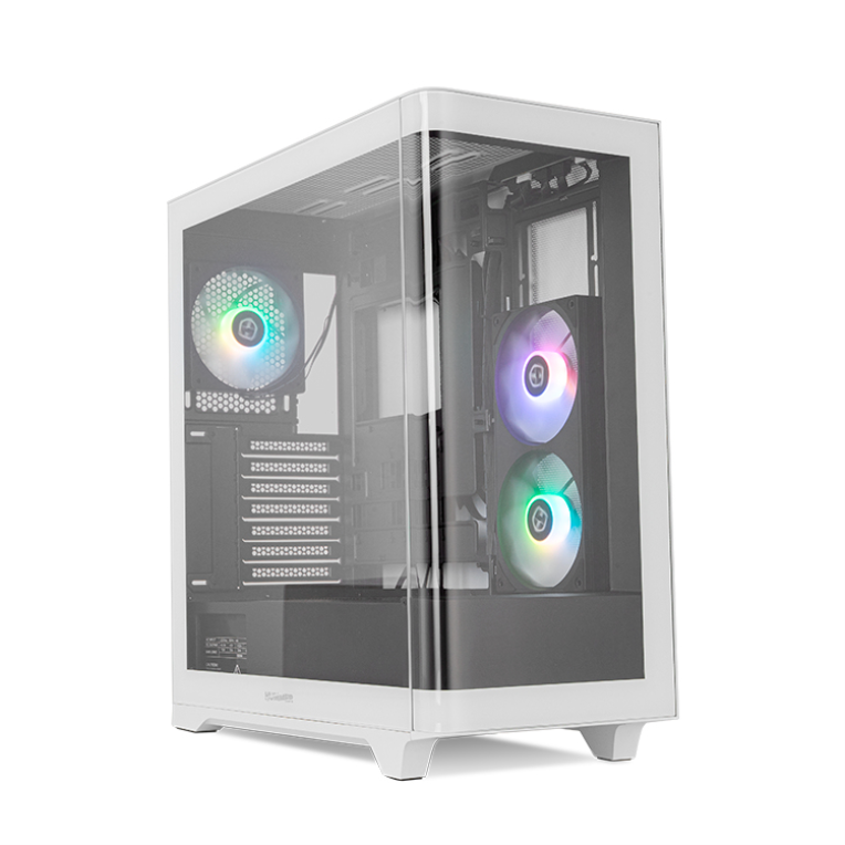 Caja ATX Nox Hummer Ether Negra y Blanca