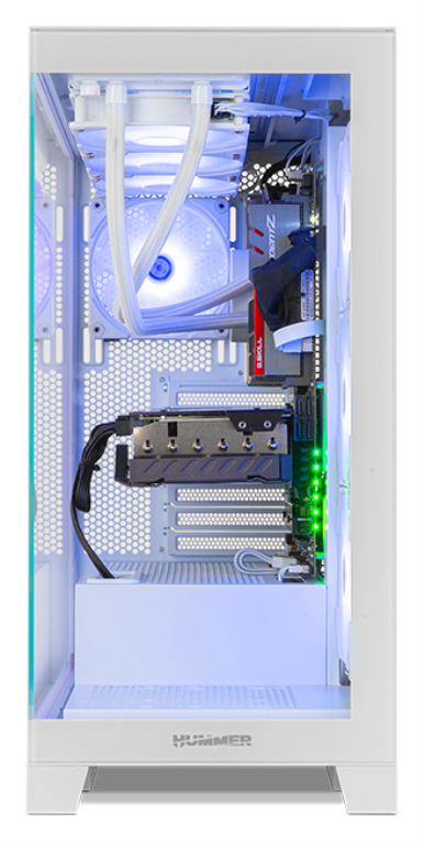 Caja ATX Nox Hummer Glock FrameLess Blanca miniatura 5