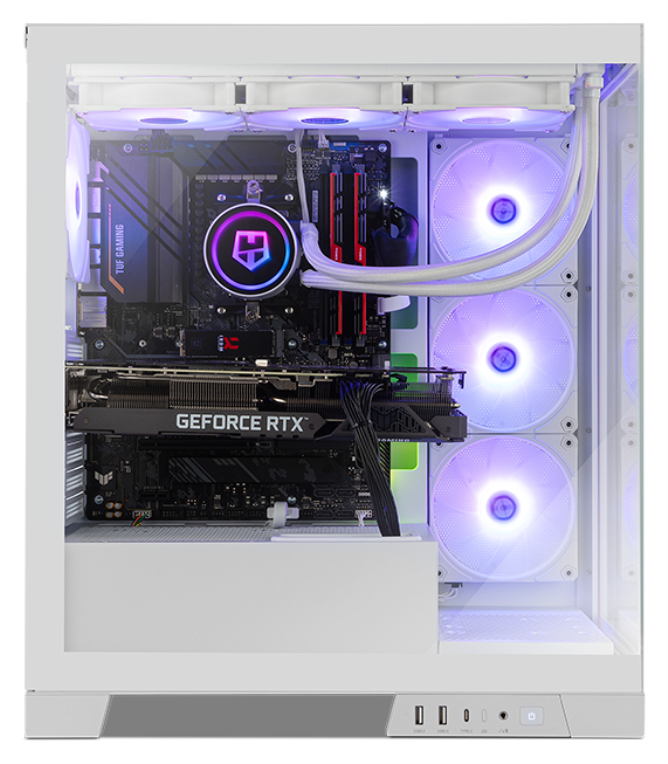 Caja ATX Nox Hummer Glock FrameLess Blanca miniatura 8