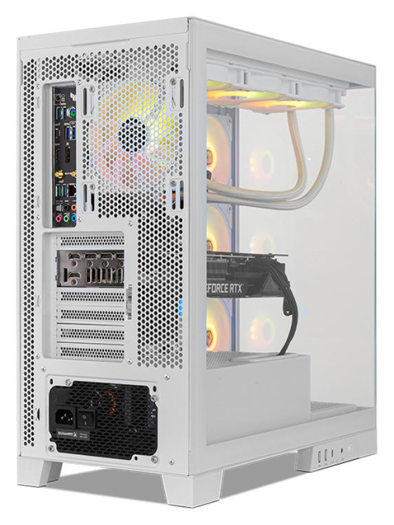 Caja ATX Nox Hummer Glock FrameLess Blanca miniatura 9
