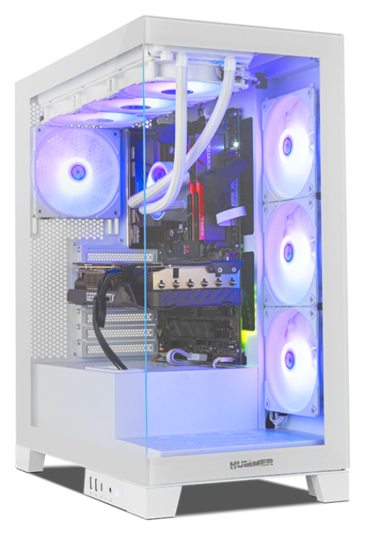 Caja ATX Nox Hummer Glock FrameLess Blanca
