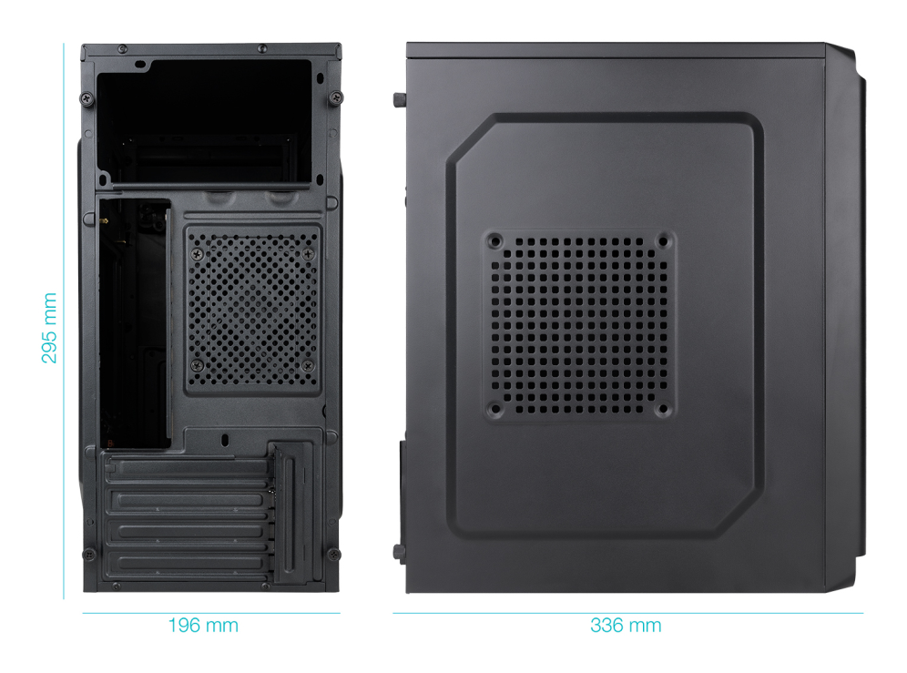 Caja Micro-ATX Tooq Dodeka Ultra USB Tipo C con fuente 500 Wattios miniatura 2