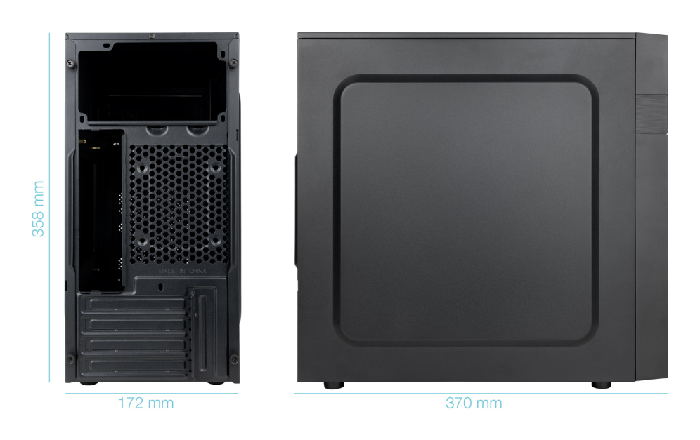 Caja Micro-ATX Tooq IsoBox Ultra USB Tipo C con fuente de 500 Wattios miniatura 2