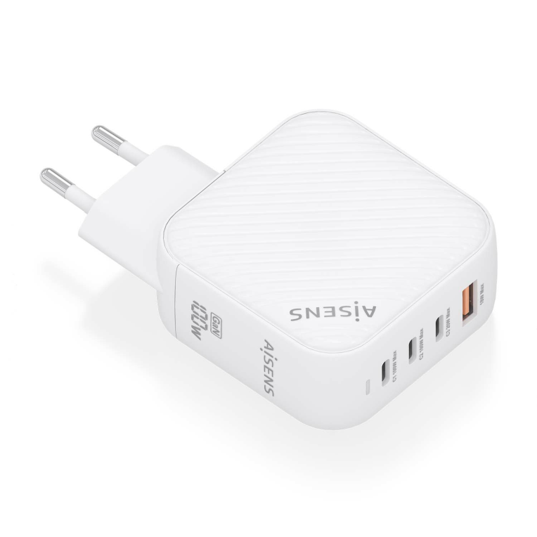 Cargador Aisens Gan100W 3xUSB-C PD3.0 QC4.0 1xUSB-A QC3.0 Blanco miniatura 2