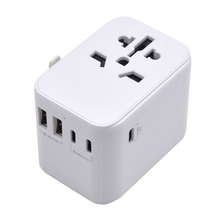 Cargador Móvil Ewent EW1470 Adaptador de Viaje EU/USA/UK/AUS 2-P USB y 3 Type-C — imagen 1