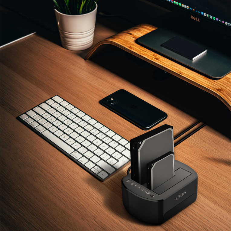 Docking Station Aisens ASDS-D03B Doble SATA 2.5" 3.5" usb 3.0 3.1 clonesystem miniatura 6