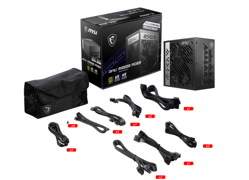 Fuente Msi MPG A1000G PCIe5 1000W 80+ Gold miniatura 6