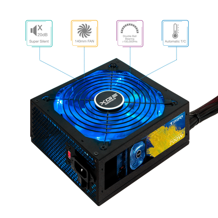 Fuente Tooq XGEII 700W 80+ Bronze miniatura 2