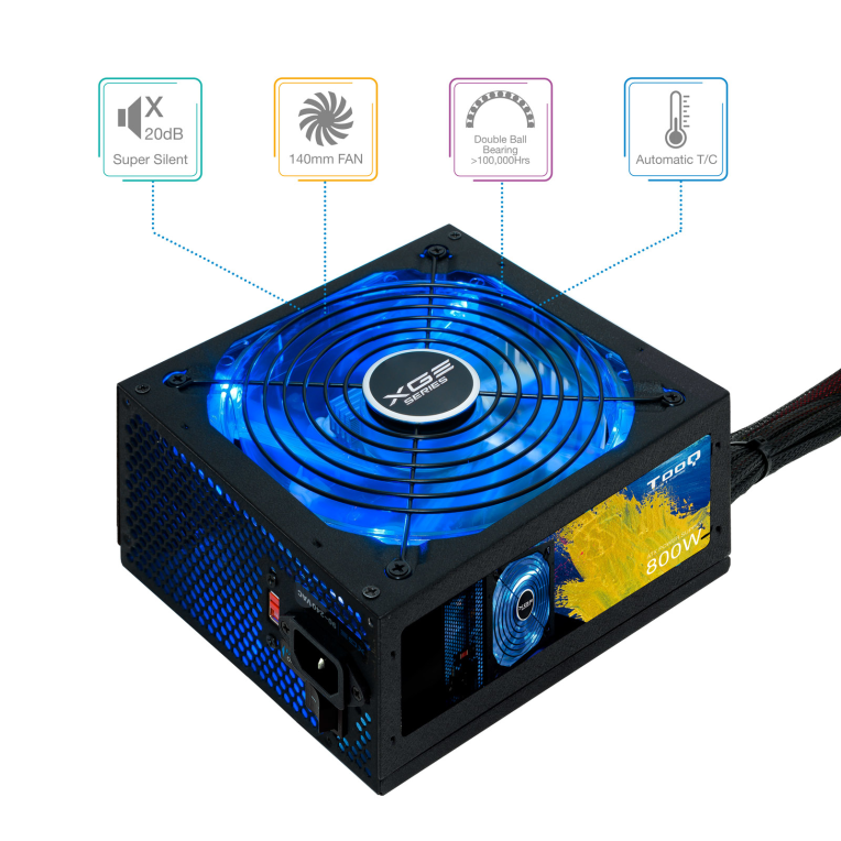 Fuente Tooq XGEII 800W 80+ Bronze miniatura 2