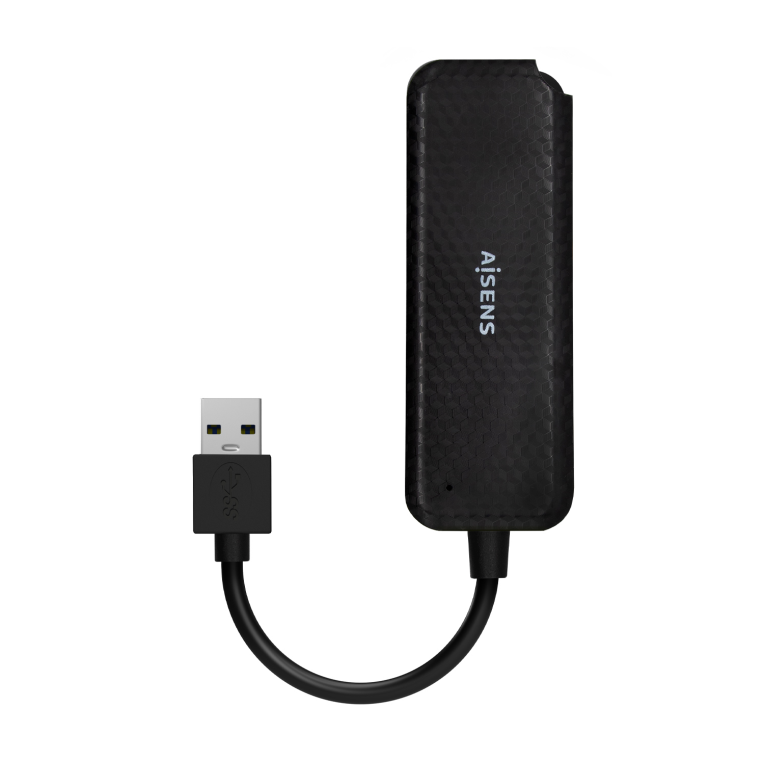 HubAisens USB 3.0 Tipo A/M-4xTipo A/H Negro 15cm miniatura 3
