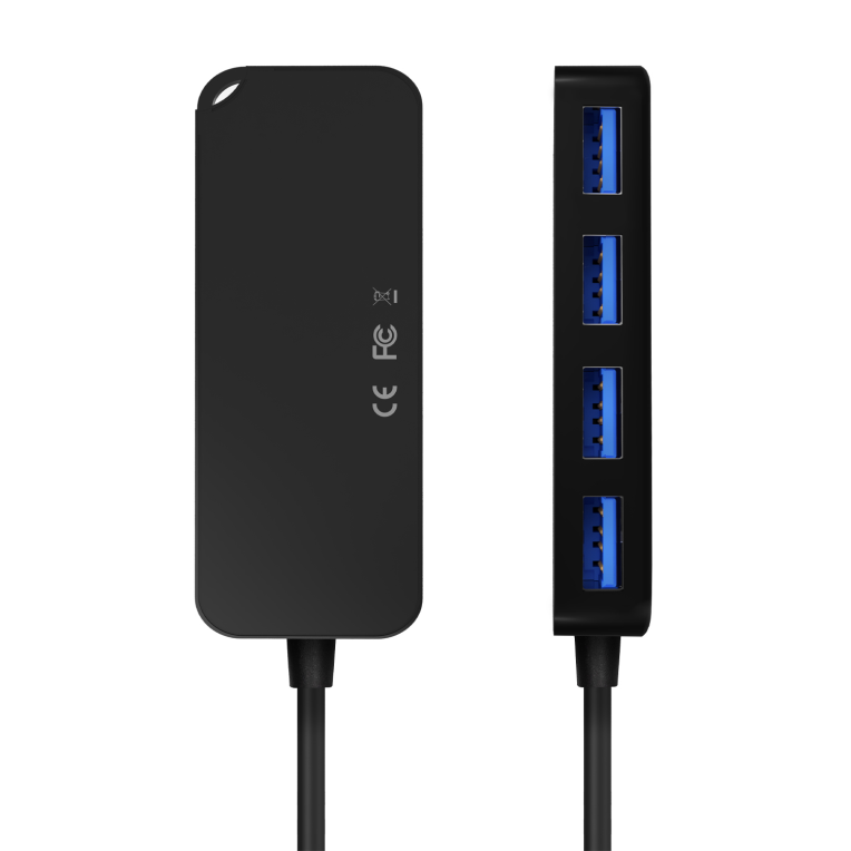 HubAisens USB 3.0 Tipo A/M-4xTipo A/H Negro 15cm miniatura 4