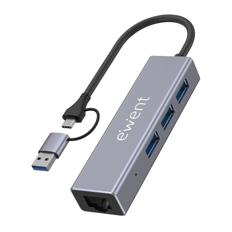 HubEwent 3 Puertos USB-A 3.1 + 1 Puerto Gigabit, Compatible USB-C miniatura 2