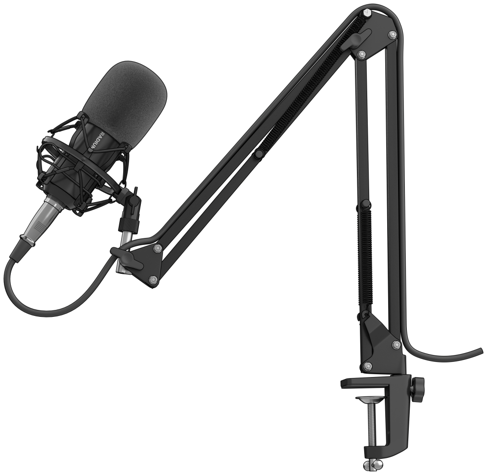 Micrófono Genesis Radium 300 Studio XLR con Brazo Filtro Pop