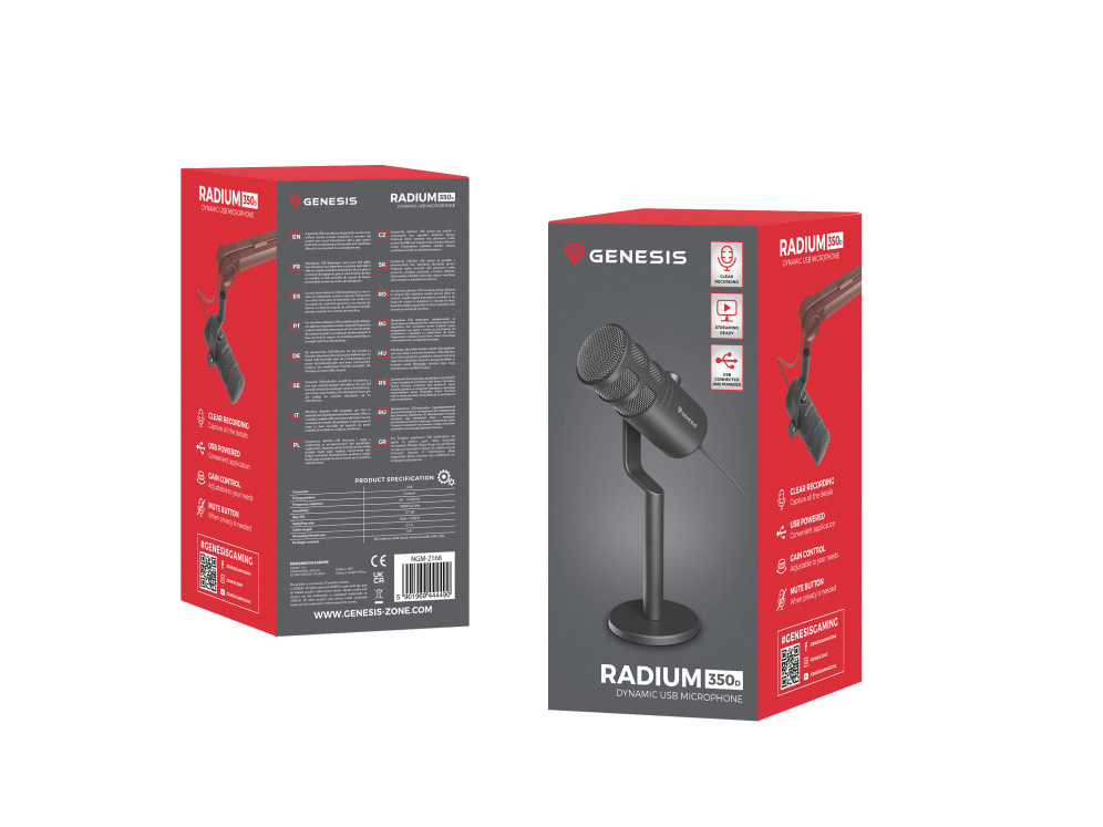 Micrófono Genesis Radium 350D Condensador Cardioide Dinámico USB Sobremesa miniatura 10