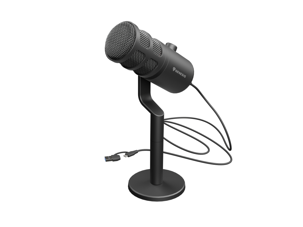 Micrófono Genesis Radium 350D Condensador Cardioide Dinámico USB Sobremesa