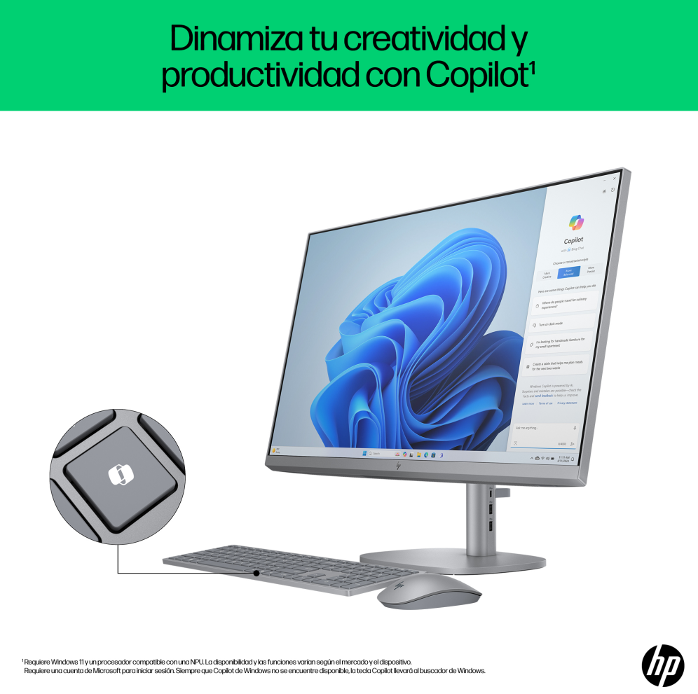 Ordenador All-in-One Hp Omnistudio X 27-CS0015NS intel U5-125H 16Gb 512Gb 27" W11H miniatura 11