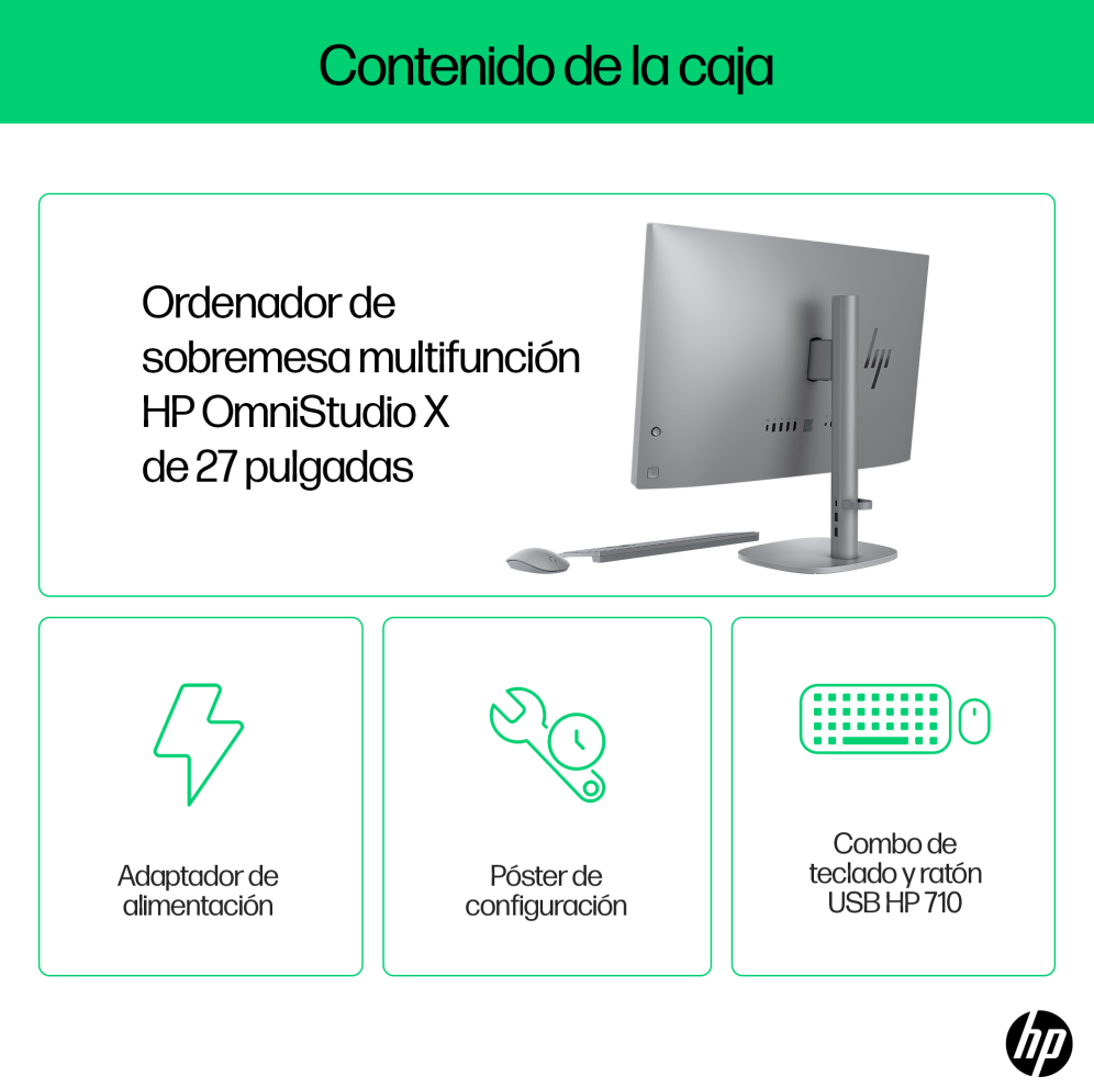 Ordenador All-in-One Hp Omnistudio X 27-CS0015NS intel U5-125H 16Gb 512Gb 27" W11H miniatura 4