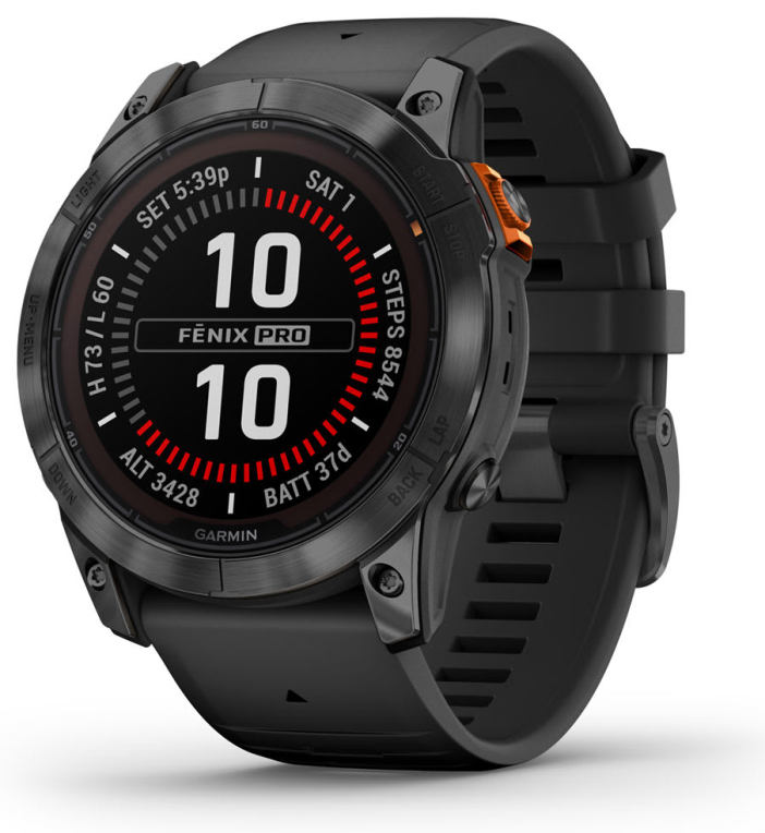 SmartWatch Garmin Fenix 7X Pro Solar Gris Correa Negra
