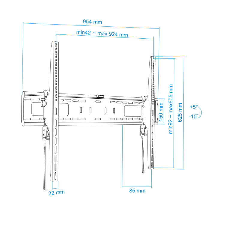 Soporte de Pared Tooq LP42100T-B Negro miniatura 9