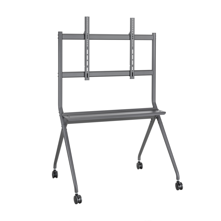 Soporte de Suelo Aisens FT86FE-143 con Ruedas y Bandeja para Pantalla 50-86" miniatura 2