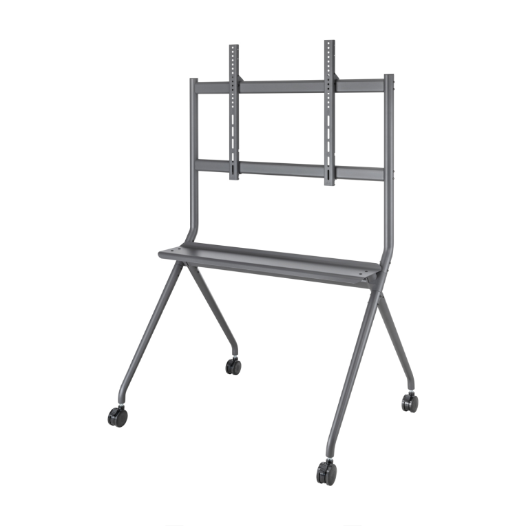 Soporte de Suelo Aisens FT86FE-143 con Ruedas y Bandeja para Pantalla 50-86" miniatura 3
