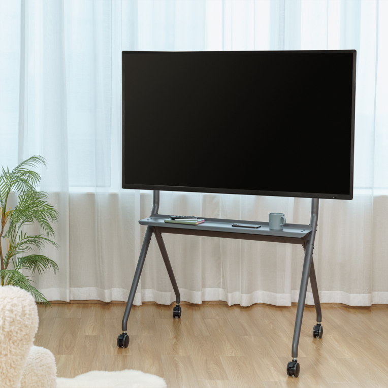 Soporte de Suelo Aisens FT86FE-143 con Ruedas y Bandeja para Pantalla 50-86" miniatura 9