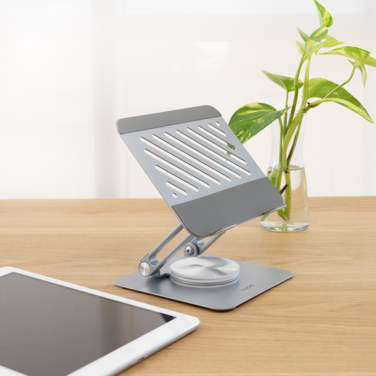 SOPORTE PLEGABLE 360° DISPOSITIVOS HASTA 13", PLATA miniatura 3