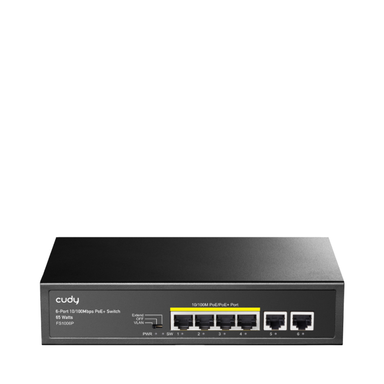Switch Cudy FS1006P 6 Puertos 10/100M PoE+ 60W Desktop