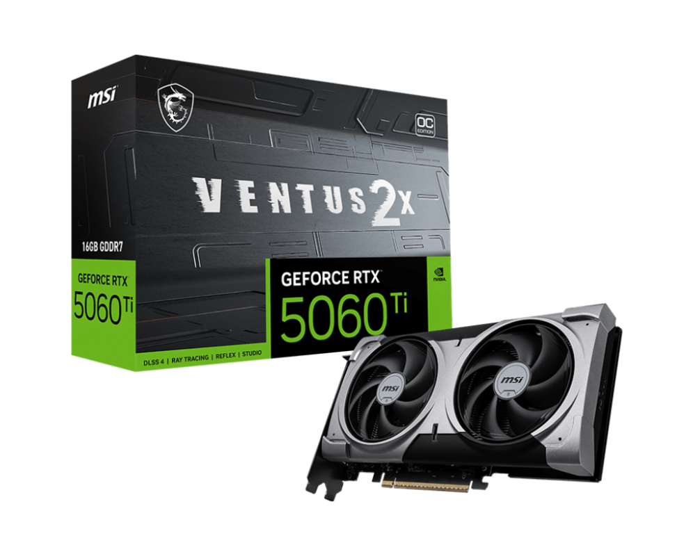 Tarjeta Gráfica MSI RTX 5060 Ti Ventus 2X OC Plus 16GB
