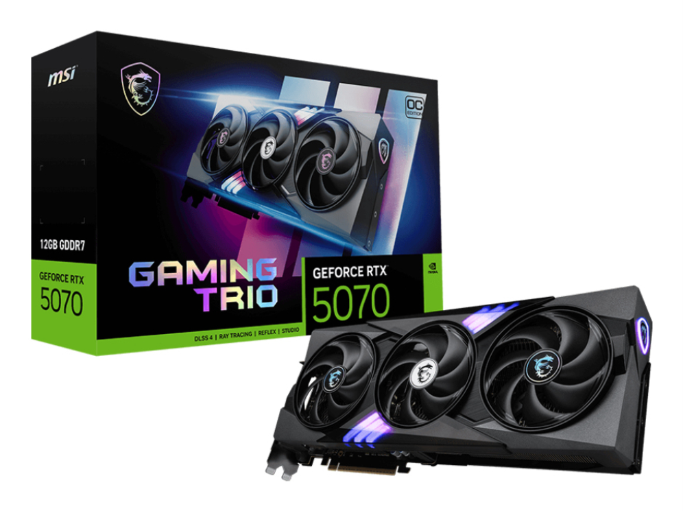 Tarjeta Gráfica MSI RTX 5070 12GB Gaming Trio OC