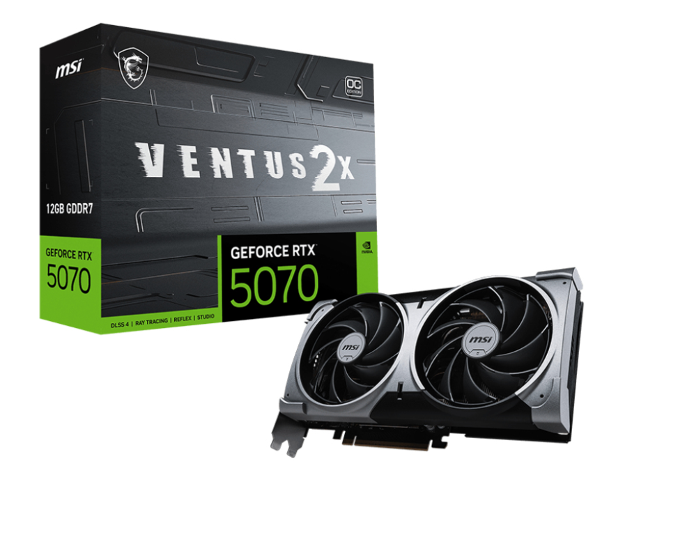 Tarjeta Gráfica MSI RTX 5070 Ventus 2X OC 12GB