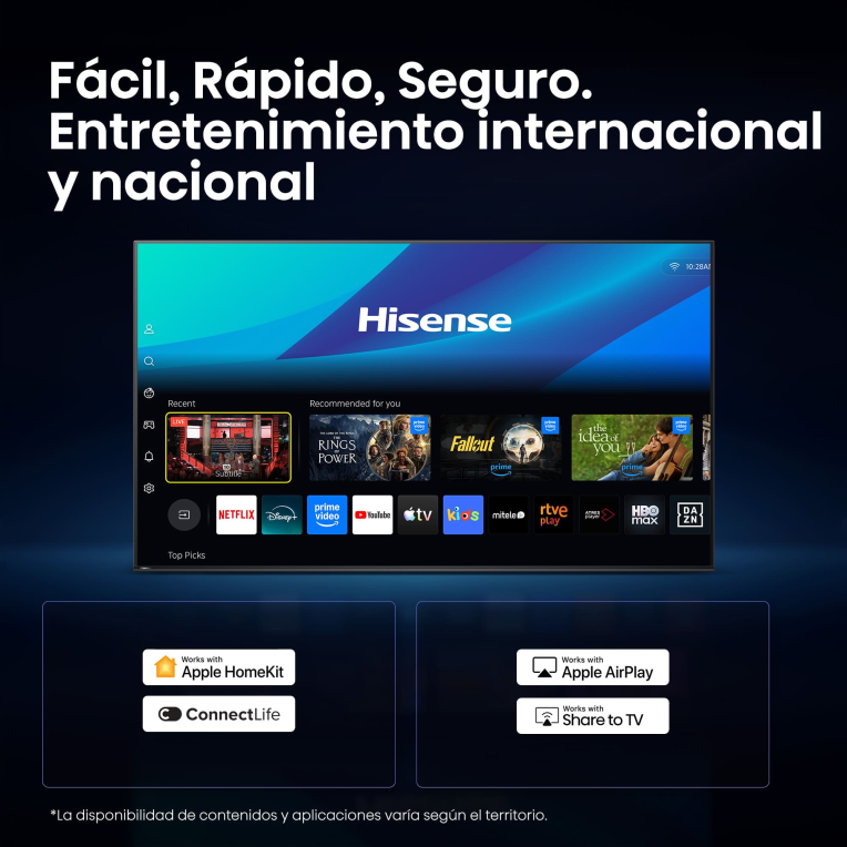 TV Hisense 32A4S 32" FHD Smart TV Dolby Audio Modo Juego AirPlay miniatura 9