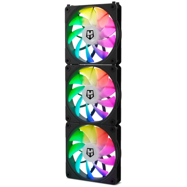 Ventilador de Caja Nox Hummer Easylink ARGB Fans Kit Negros miniatura 2