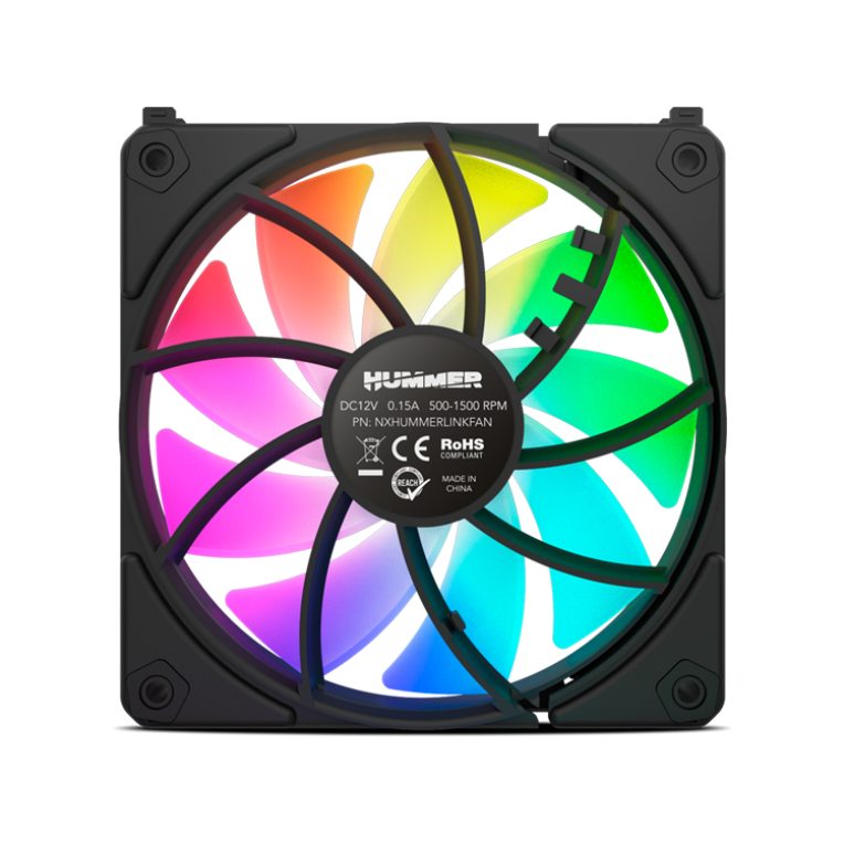 Ventilador de Caja Nox Hummer Easylink ARGB Fans Kit Negros miniatura 7