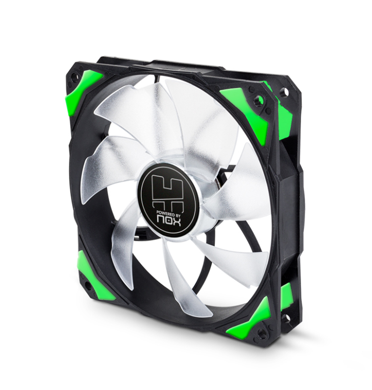 Ventilador de Caja Nox Hummer H-Fan 120mm Negro LED Verde miniatura 2