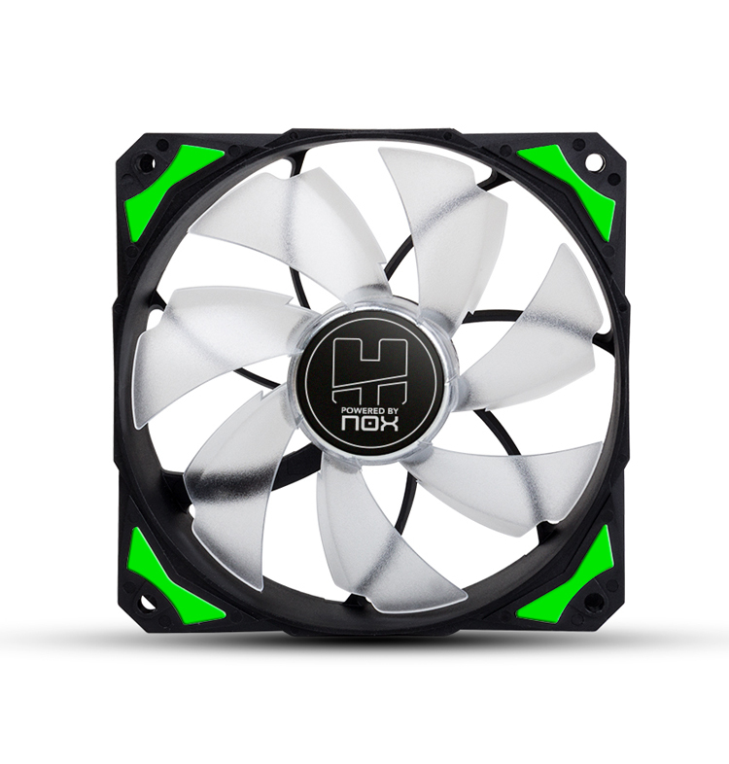 Ventilador de Caja Nox Hummer H-Fan 120mm Negro LED Verde miniatura 3