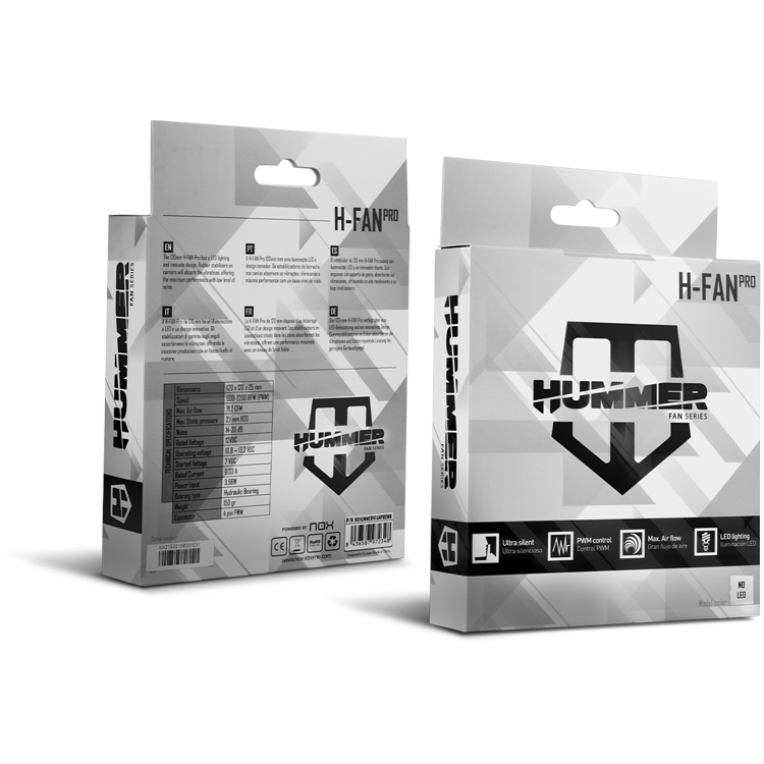 Ventilador de Caja Nox Hummer H-Fan Pro PWM Blanco miniatura 5