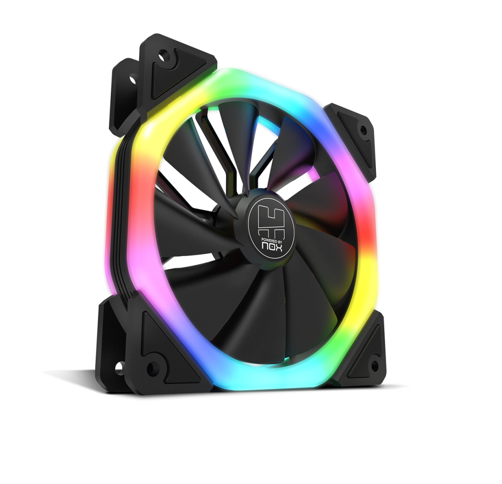 Ventilador de Caja Nox Hummer S-Fan 1200mm Dual Ring ARGB miniatura 2