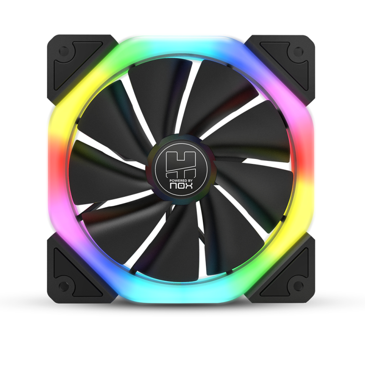 Ventilador de Caja Nox Hummer S-Fan 1200mm Dual Ring ARGB miniatura 3