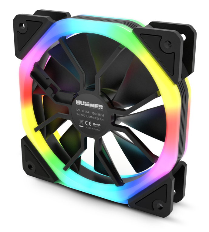 Ventilador de Caja Nox Hummer S-Fan 1200mm Dual Ring ARGB miniatura 4